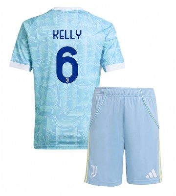 Lacne Dětský Futbalové dres Juventus Lloyd Kelly #6 2025-26 Krátky Rukáv - Preč (+ trenírky)